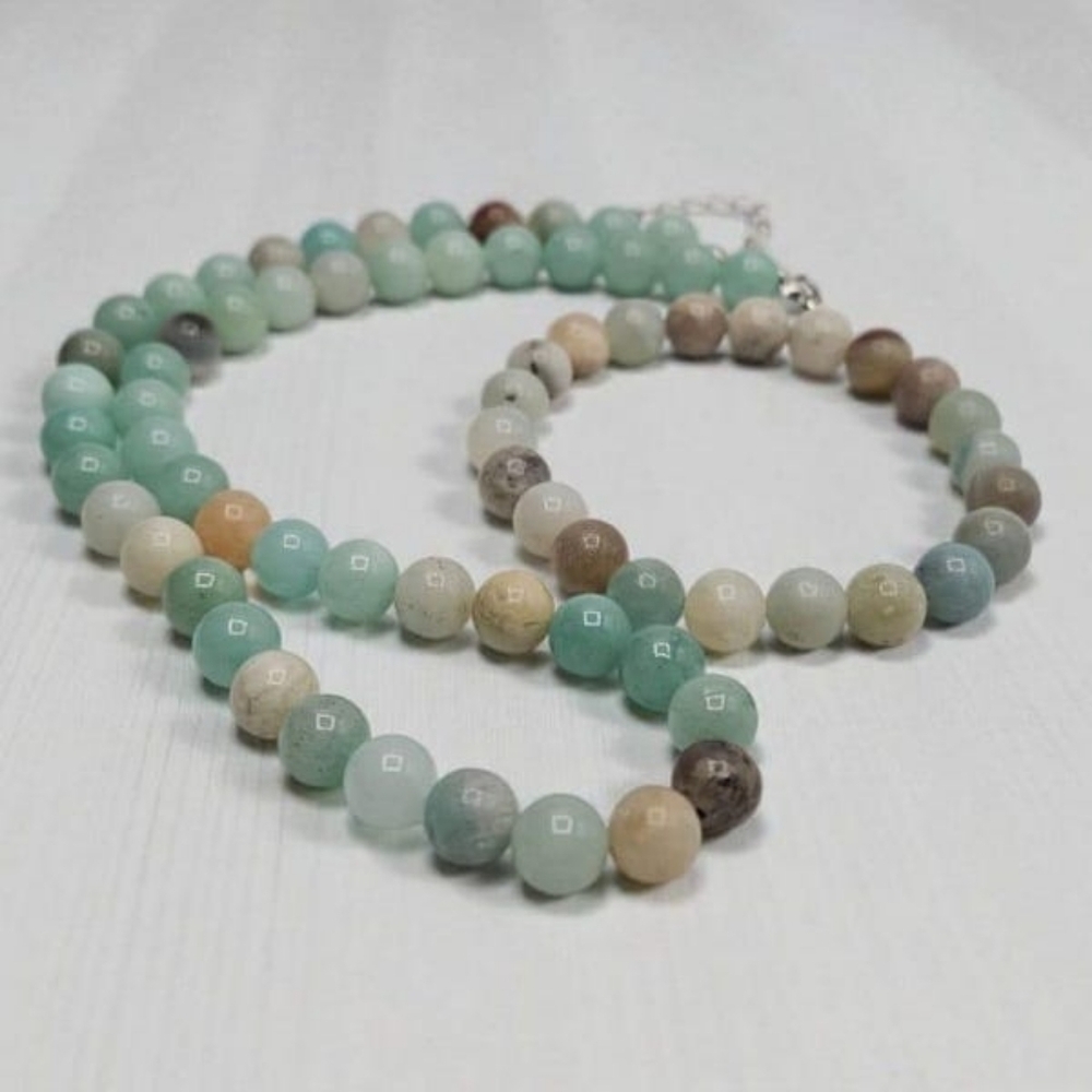 Handmade Amazonite Necklace and Bracelet Set